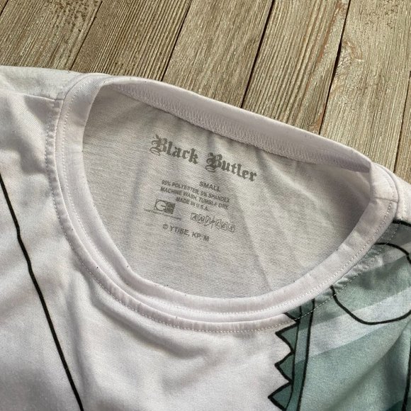 Black Butler Juniors S Grell Sutcliff Sublimation Anime Manga T-Shirt Tee - Picture 12 of 12